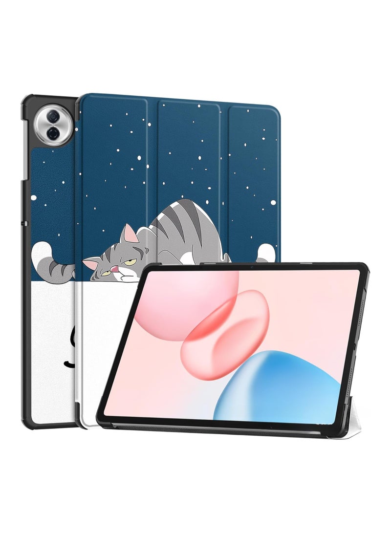 VKL Case Compatible with Honor Pad 10 12.1 Inch 2025, Cute Pattern Hard PC Back Tablet Case with Auto Sleep Wake (LM)
