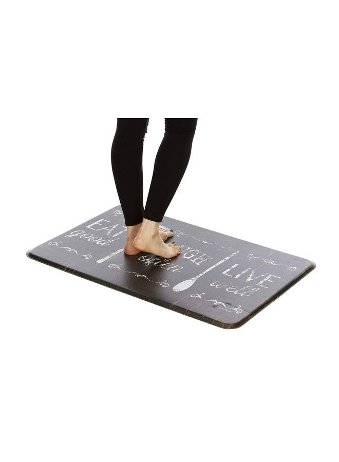 J&V TEXTILES Anti Fatigue Cushioned Comfort Mat, Ergonomically Durable, Supportive, Padded, Thick and Washable, Stain-Resistant, Kitchen, Garage, Office Standing Desk Mats (Eat Laugh Live)* - Image 2