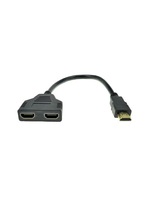 HDMI Cable Splitter 1 in 2 Out, HDMI Splitter Adapter Cable HDMI Male to Dual HDMI Female 1 to 2 Way, Support Two TVs at The Same Time, Signal One in, Two Out