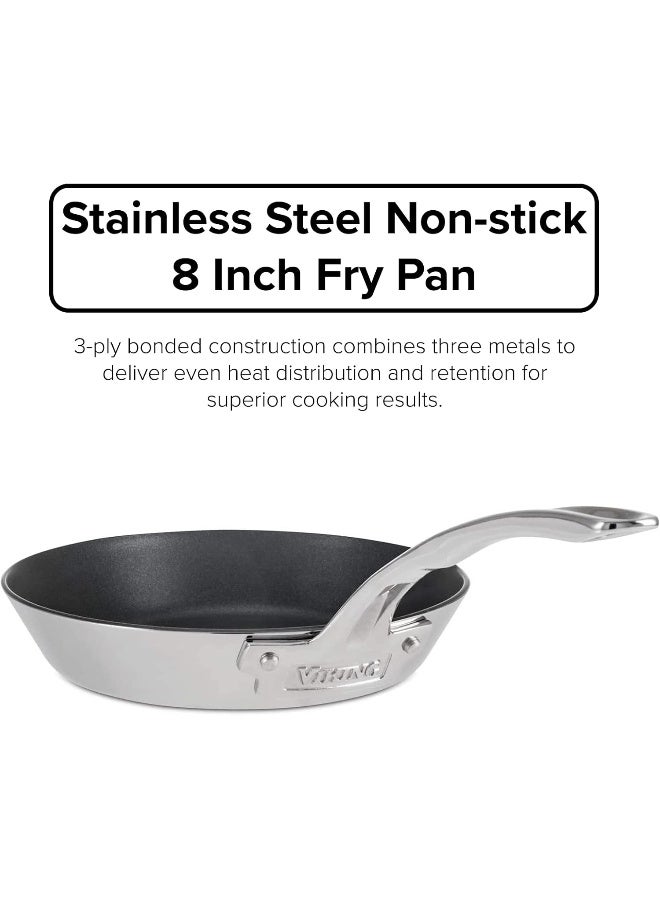 Viking Viking Contemporary 3-Ply Stainless Steel Nonstick Fry Pan, 8 Inch  - Image 2
