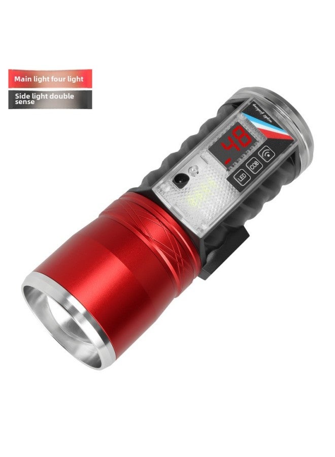 Smart Six Light Source Night Fishing Lamp USB Mobile Phone Rechargeable Battery Removable T6 Blue Light Strong Light Fishing Lamp-Color:Package 3: Light + Line + Cloth Bag + Fishing Box Bracket - Image 2