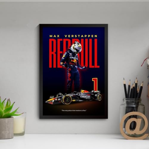 Funk You Store Max Verstappen Poster Redbull F1 Poster | Framed Red Bull F1 Car A4 Sized (31 x 23 cm) | Max Verstappen Frame | Redbull Car Posters for Wall, Gift for Boys, Formula 1 Frames | Formula 1 Framed (F_004) - Image 2