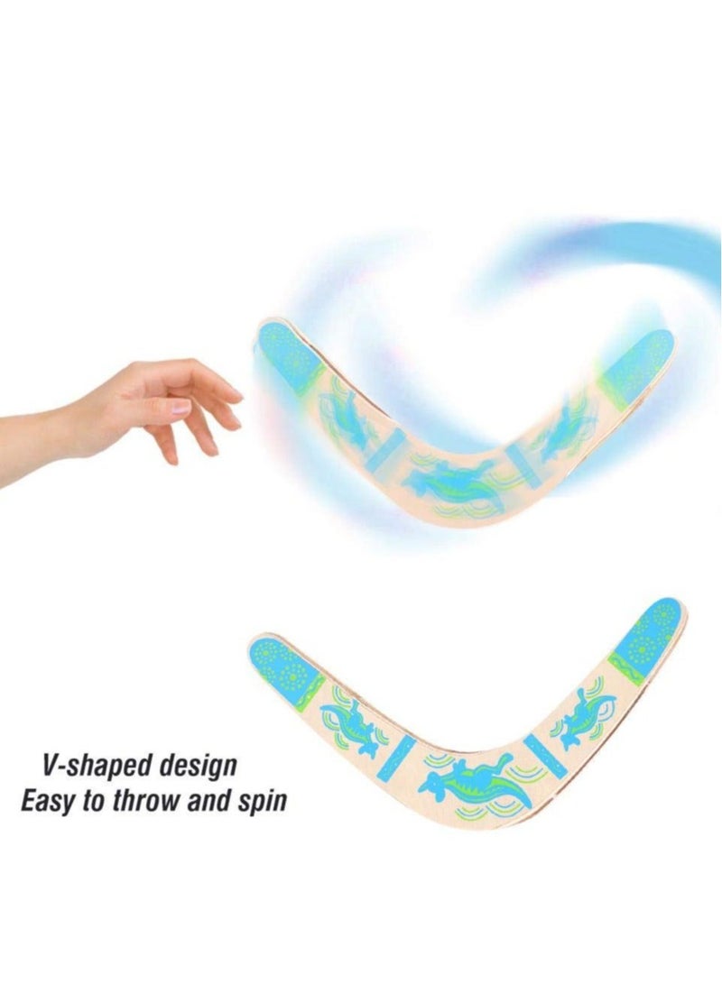 كابتن تيك V-Shaped Boomerang, Handmade Boomerang, Stable Wooden V-Shaped Returning Boomerang, Kids Sports New Flying Boomerang Toy for Outdoor Games Sports - Image 3