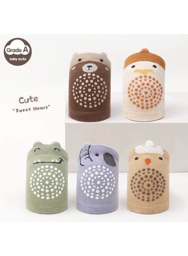 مايل ميلو ٥ أزواج من واقيات الركبة للزحف للأطفال – ملونة، لطيفة، مضحكة، مناسبة للأولاد والبنات، هدية مثالية لحفل استقبال المولود - Image 2