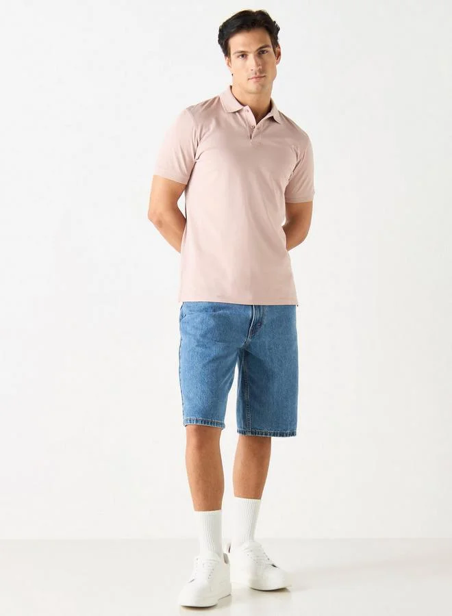 Splash FAV Polo T-shirt with Short Sleeves and Button Closure