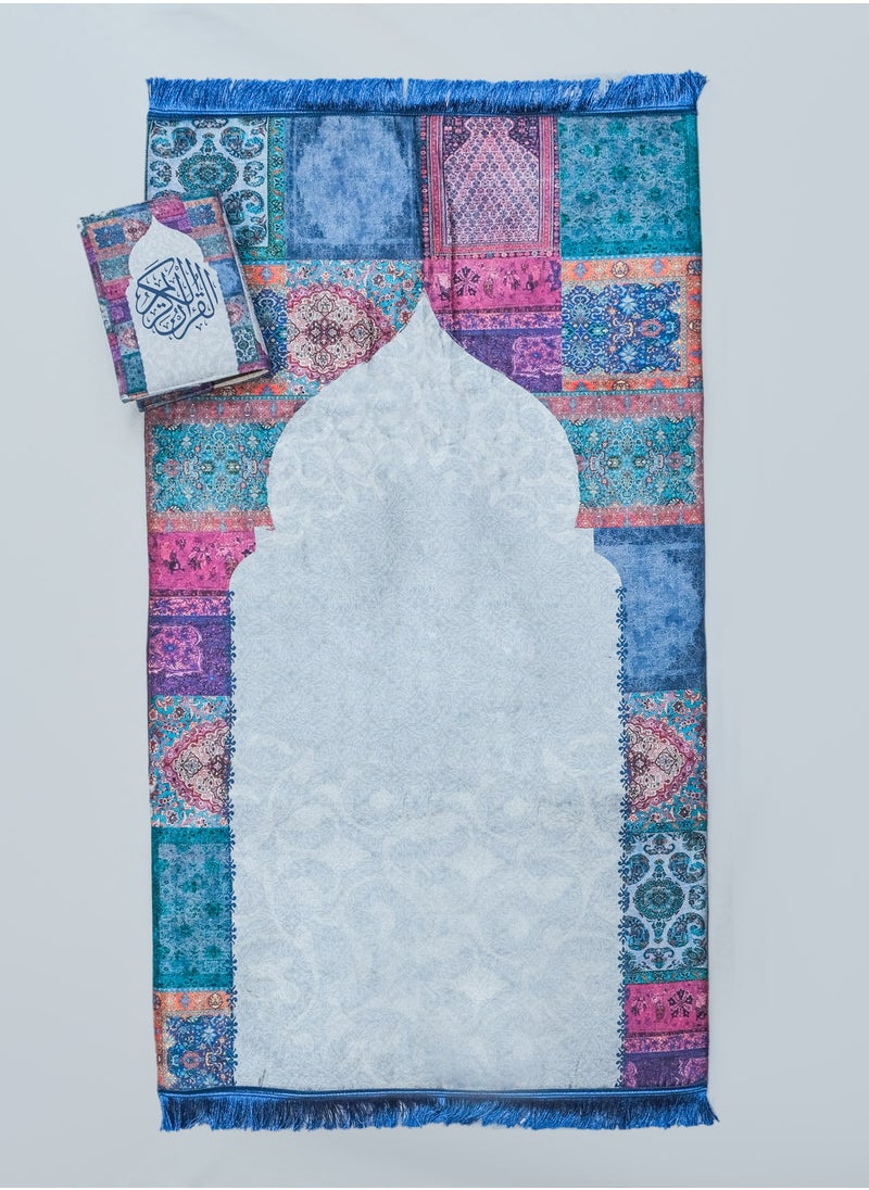 Handmade - Shahrazad Padded Prayer Mat and Quran Cover Set - Image 1