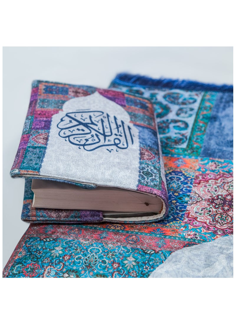 Handmade - Shahrazad Padded Prayer Mat and Quran Cover Set - Image 1