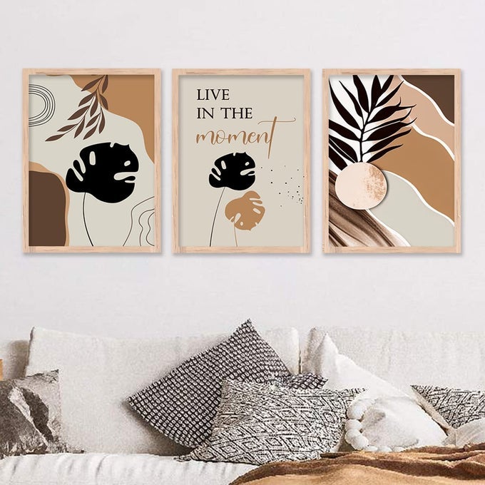 WOOD PAINTING FOR WALL DECORATION MODERN ART WALL DECOR FRAMED PAINTING FOR LIVING ROOM BEDROOM FRAMED WALL POSTERSPAINTINGS WITH FRAME11 X 14 INCHMULTISET OF 4MODERN WALL DECOR35