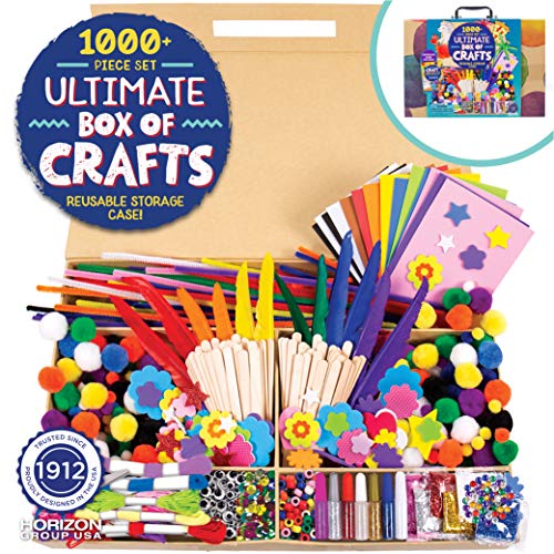 Made By Me Ultimate Craft Box Art  Craft Activities 1000 Piece Set Storage Case Great for Preschool Arts  Crafts Adult  Group Projects Craft Box for Kids Girls  Boys - Image 1
