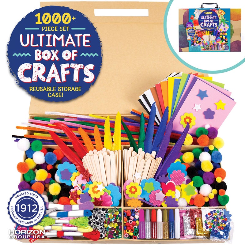 Made By Me Ultimate Craft Box Art  Craft Activities 1000 Piece Set Storage Case Great for Preschool Arts  Crafts Adult  Group Projects Craft Box for Kids Girls  Boys - Image 2