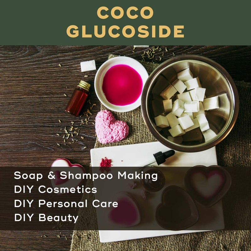 BRM CHEMICALS BRM كيميائيات كوكا غلوكوزيد سرفاكتانت 100 جرام للتراكيب والعناية بالبشرة DIY لجل الاستحمام وصابون الجسم والشامبو ومنظفات الوجه - Image 3