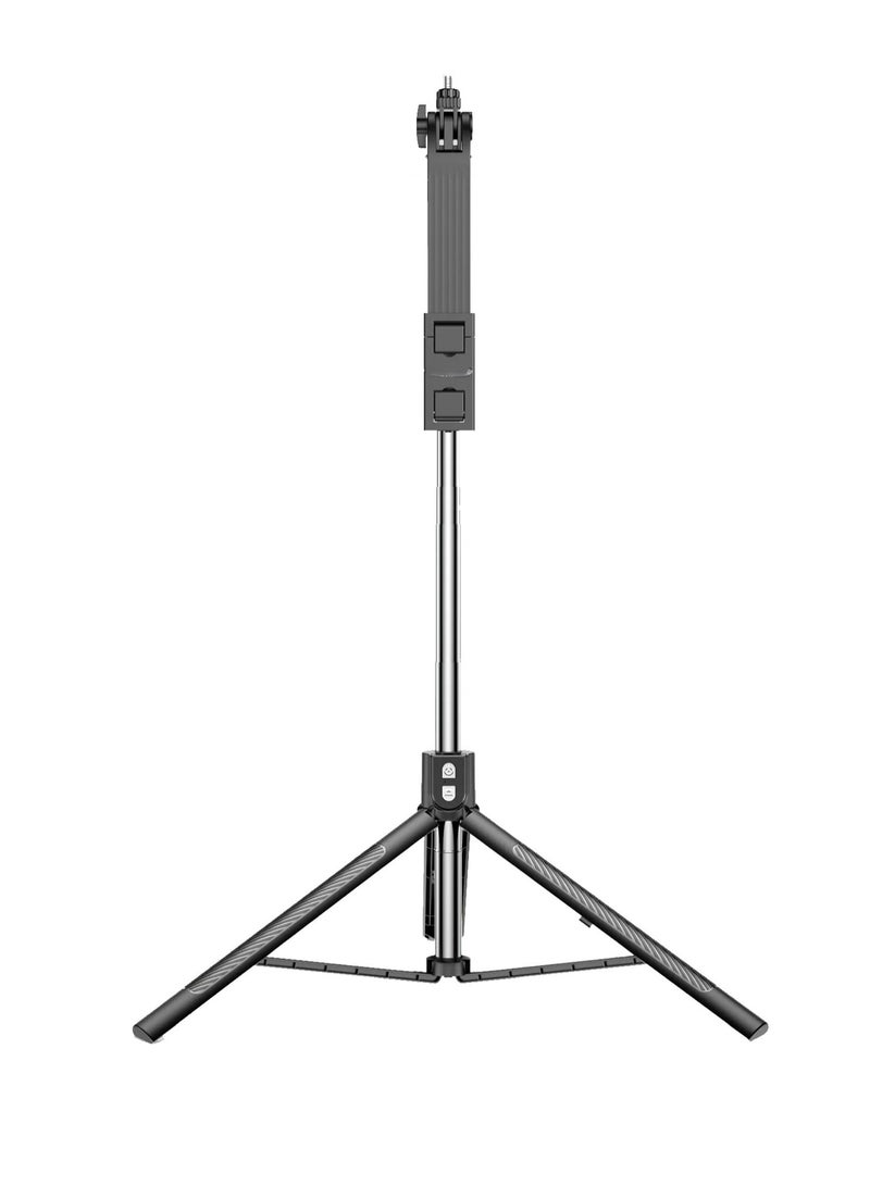 التخطيط حامل ثلاثي القوائم PLOKAMA Live K10 Selfie Stick 200CM Mobile Stick قابل للشحن ومزود بخاصية البلوتوث وحامل كاميرا DSLR وحامل إضاءة حلقية وحامل Vlog Stick وحامل هاتف محمول قابل للطي والدوران 360 درجة وحامل Tiktok - Image 2