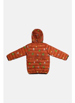 Kids Boy All Over Print Hooded Puffer Jackets, Rust Brown Combo - pzsku/Z59783AEC8935C927B216Z/45/_/1737642397/c22aa844-9382-44a9-9b9e-68fa11b8aad1