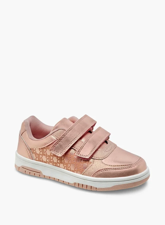 Barbie Girls Panelled Sneakers with Hook and Loop Closure