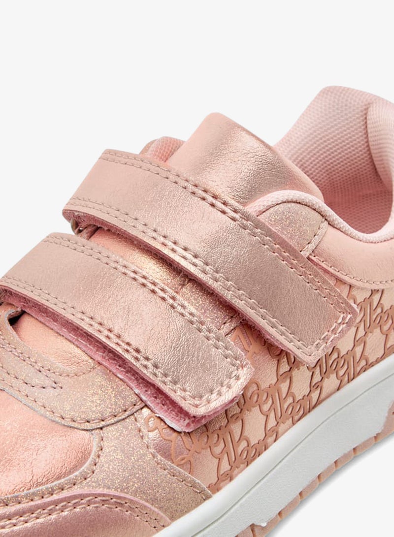 Barbie Girls Panelled Sneakers with Hook and Loop Closure - Image 4