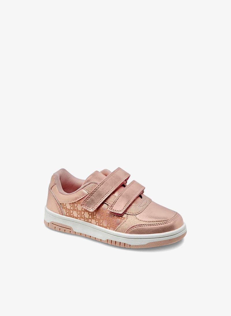 Barbie Girls Panelled Sneakers with Hook and Loop Closure - Image 2