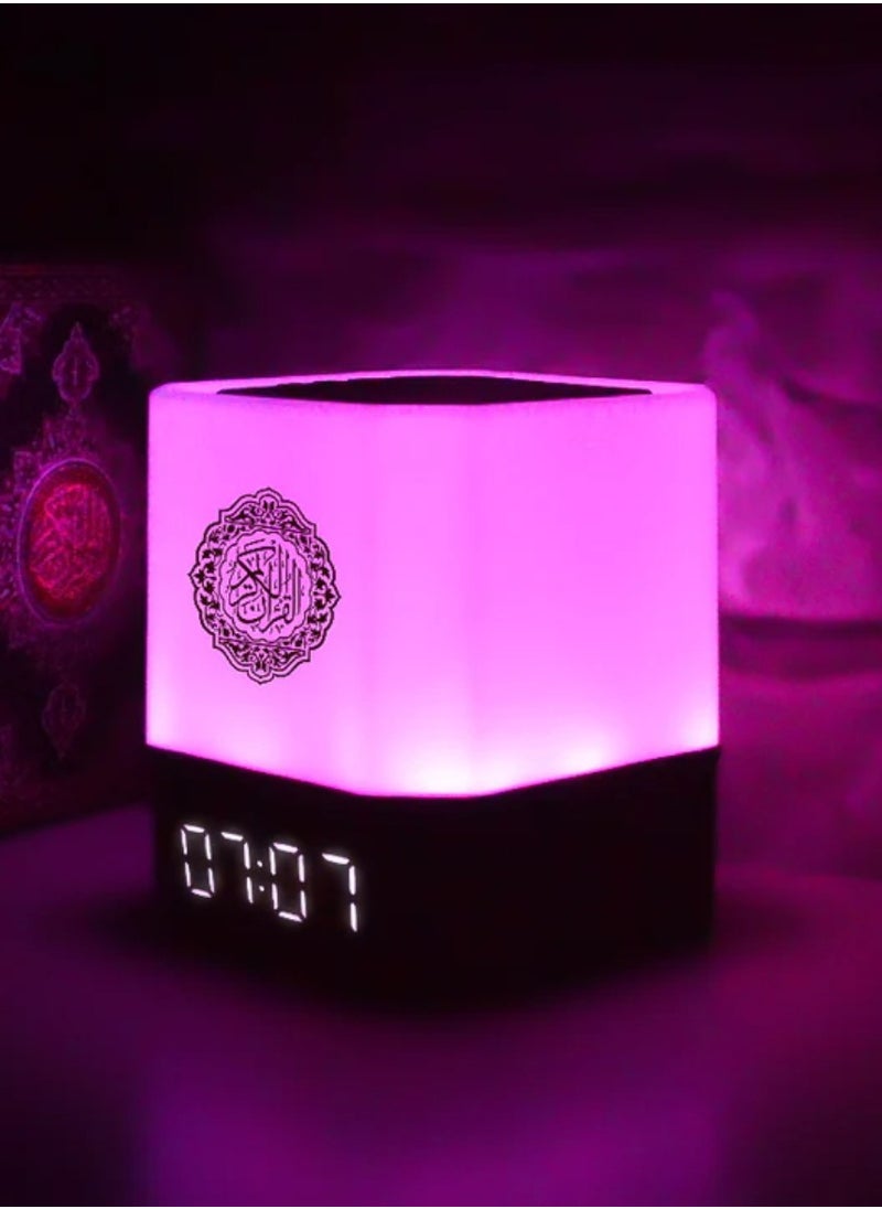 DIGI CORE - Quran Speaker With Remote & APP Control Speaker Dimmable 7 Color Changing Azan Bluetooth Speaker 16 Multi Language Night Light MP3 Music Speaker Quran Lamp Alarm Clock Speaker - Image 1