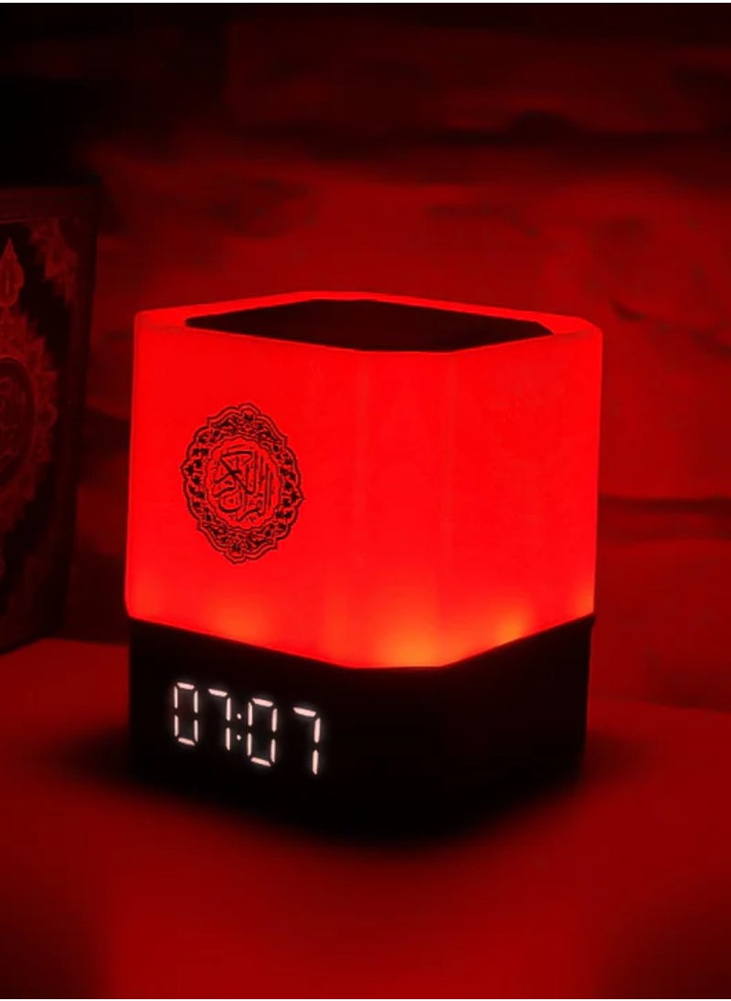 DIGI CORE - Quran Speaker With Remote & APP Control Speaker Dimmable 7 Color Changing Azan Bluetooth Speaker 16 Multi Language Night Light MP3 Music Speaker Quran Lamp Alarm Clock Speaker - Image 1
