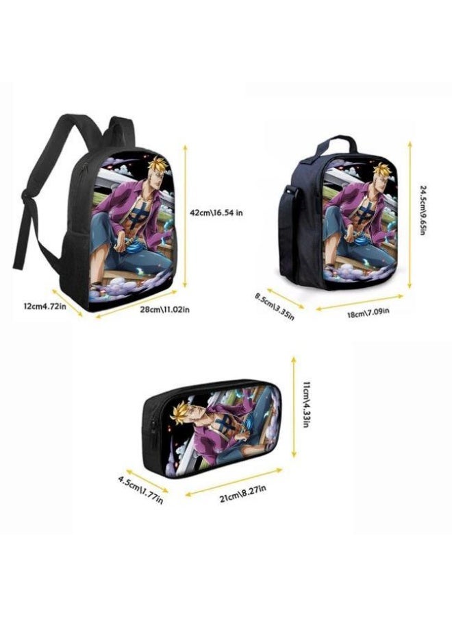 عام أحدث نموذج عالمي من الكرتون طباعة ثلاثة قطعة حقيبة مجموعة ( الطلاب ، الأطفال ، الأصدقاء ، نزهة ، تسلق الجبال ، الخ . ) - Image 5