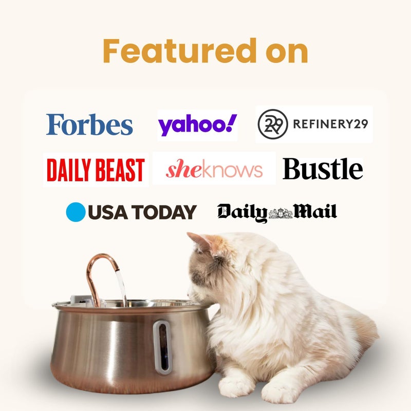 KittySpout نافورة مياه القطط اللاسلكية من كيتيسبوت المصنوعة من الفولاذ المقاوم للصدأ، 4 لتر/108 أونصة - Image 3