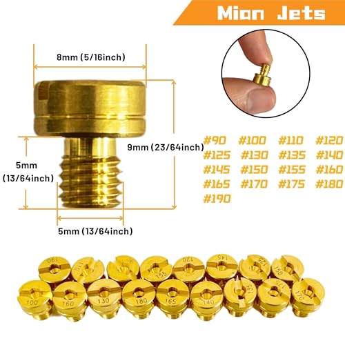YGQ YQG Carburetor Jet Kit for Mikuni Main & Pilot Slow Jet 42 Pcs N100.604 VM28/486 VM4/042 VM22/210 - Image 2