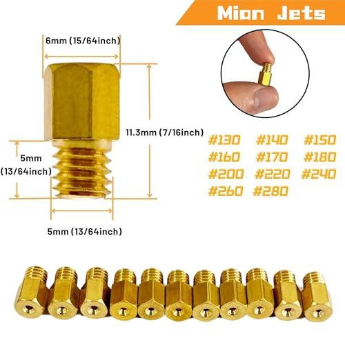 YGQ YQG Carburetor Jet Kit for Mikuni Main & Pilot Slow Jet 42 Pcs N100.604 VM28/486 VM4/042 VM22/210 - Image 3