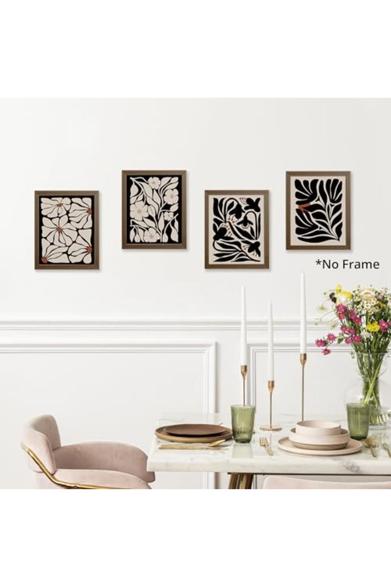 AEHIE Abstract Boho Black Flowers Plant Poster Prints for Home Living Girl Room Dorm Office Decor - Image 4