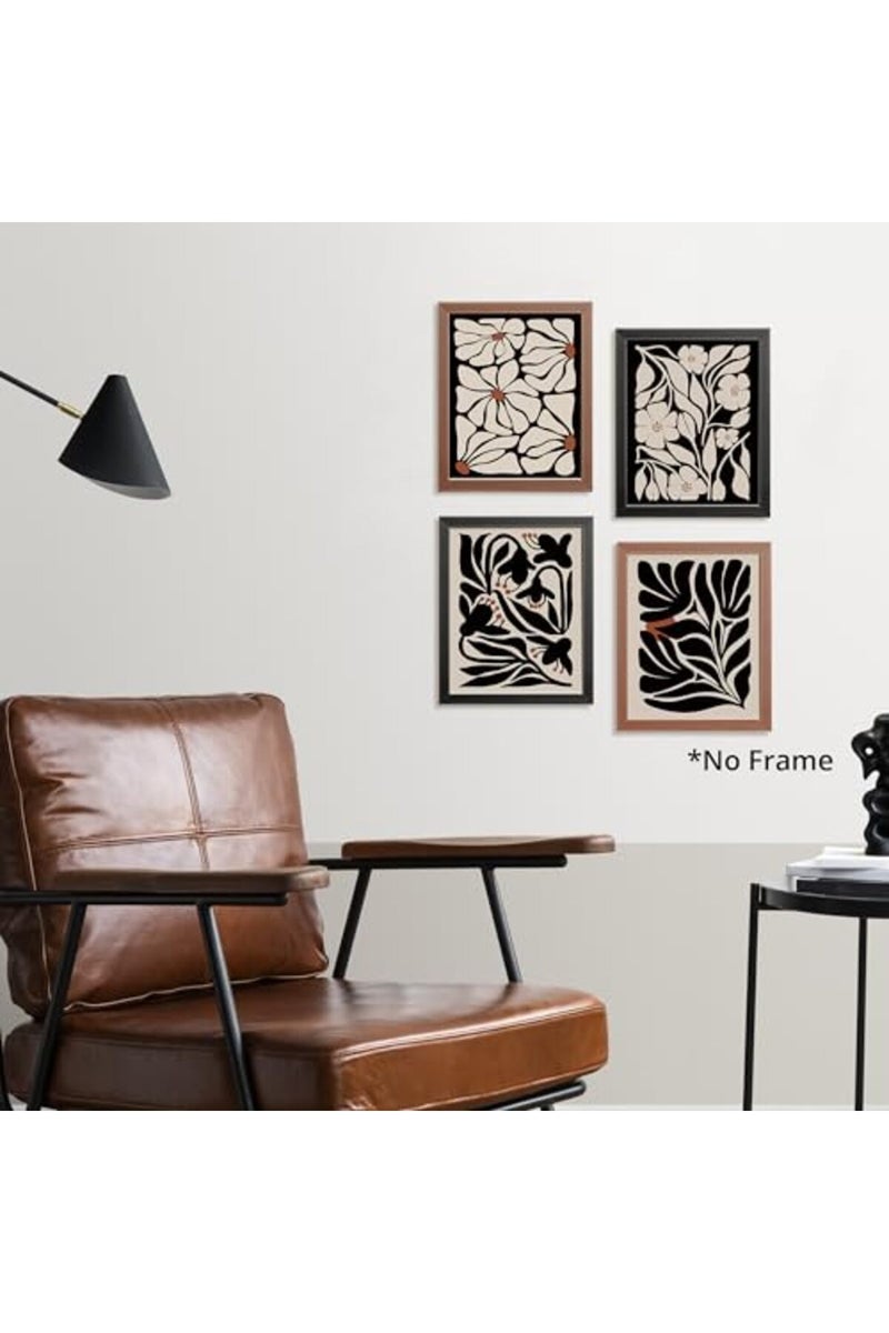 AEHIE Abstract Boho Black Flowers Plant Poster Prints for Home Living Girl Room Dorm Office Decor - Image 3