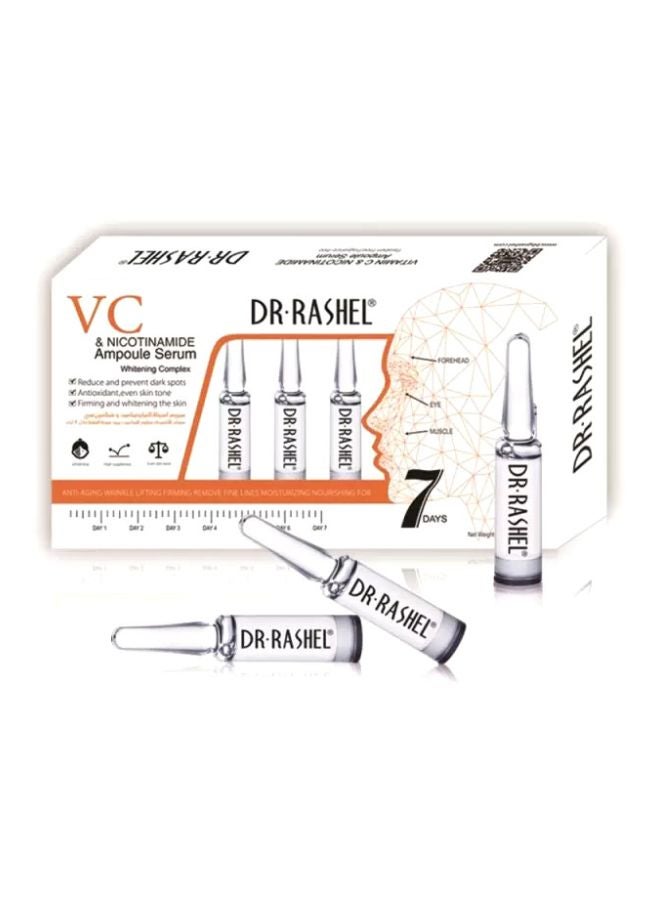 DR. RASHEL 7 Pieces Vitamin C & Nicotinamide Ampoule Serum Whitening Complex Clear 14ml - Image 5