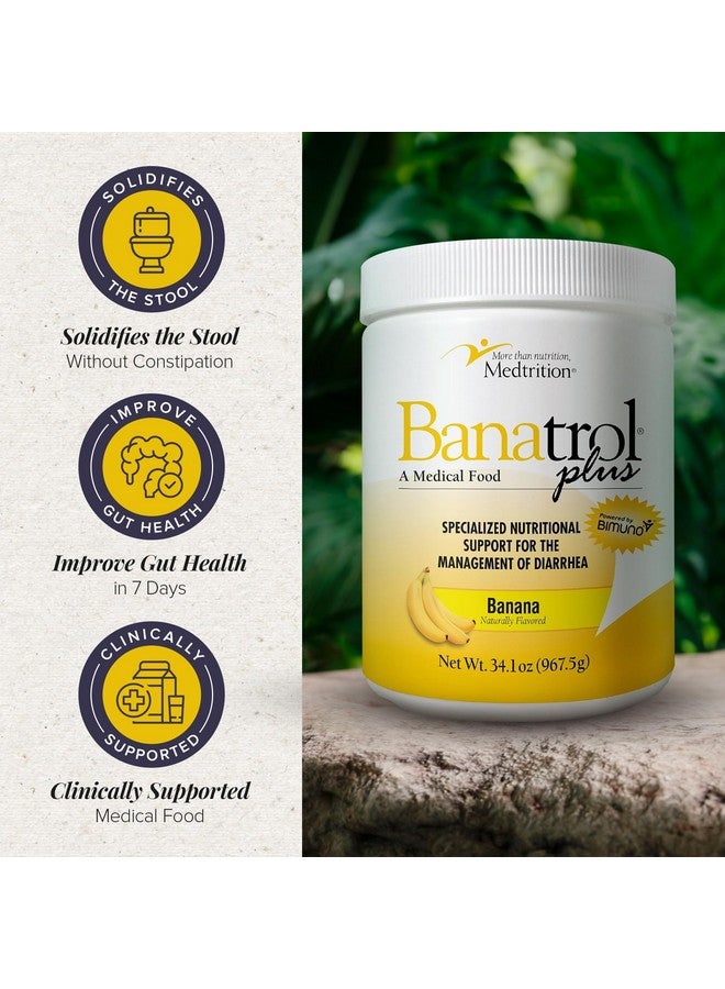ميدتريشن باناترول® مضاد طبيعي للإسهال مع البريبايوتكس، يُخفف من الإسهال المزمن، ومتلازمة القولون العصبي، والإسهال المتكرر، غذاء طبي معتمد سريريًا، لا يُسبب الإمساك، 90 حصة (موز) - Image 3