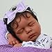 SCOM Reborn Baby Dolls Black Girl 20 Inch Realistic Newborn Baby Dolls Newborn Baby Dolls African American Real Life Baby Dolls Gift for Kids Age 3 - Image 3
