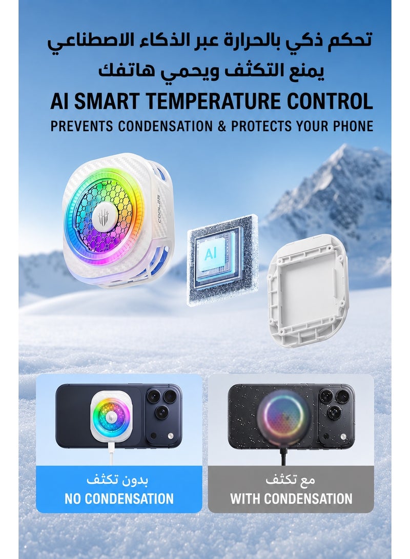 REDMAGIC Phone Cooler RedMagic 8 Pro Magnetic Phone/Tablet Cooler – 36 W Ultra-Cooling Gaming Fan with Graphene Heatsink, Magnetic Mount & Clip – Cooling Fan For iPhone, Samsung, Tablets, iPad & Steam Deck (Perfect for PUBG Mobile, COD & More) - Image 5