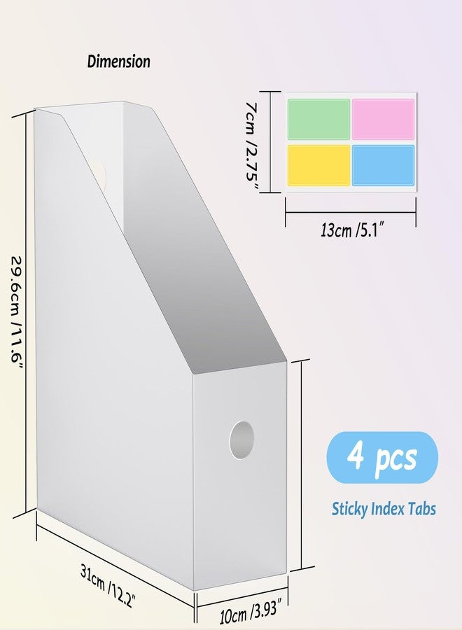 Hukado 6PCS Scrapbook Paper Storage, Foldable Scrapbook Holder with 4 Pieces Sticky Index Tabs, 12x12 Paper Storage Organizer, Files, Craft Vinyl, Cardstock, Magazines, Documents - Image 5