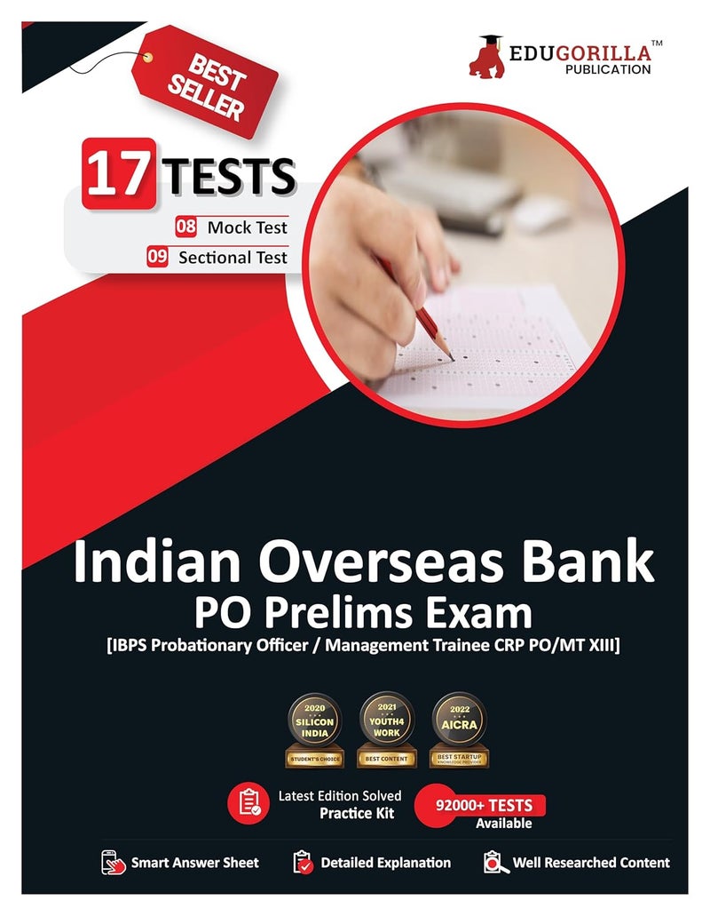 Indian Overseas Bank PO Prelims (IBPS CRP PO/MT XIII) Book 2024 (English Edition) - 8 Full Length Mock Tests and 9 Sectional Tests (1100 Solved Questions) with Free Access to Online Tests  - Image 1