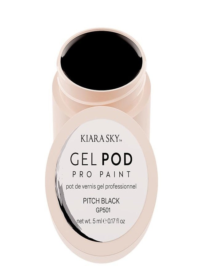 KIARA SKY Gel Paint Pod for Nail Art 0.17 fl oz - Pitch Black - Image 1
