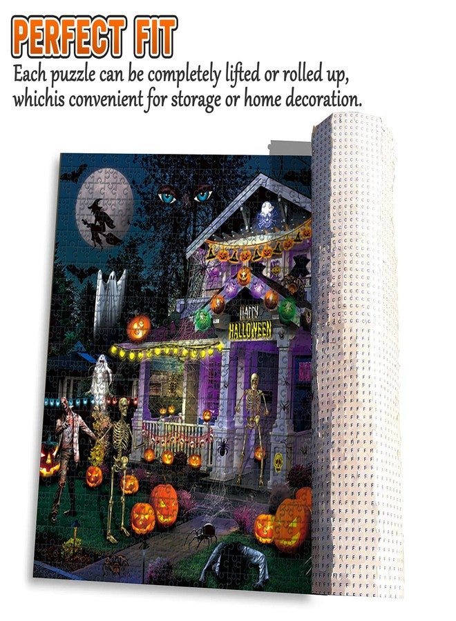 BADUS Halloween Puzzles 1000 Pieces for Adults - 27.5" x 20" (Halloween Haunted House) - Image 4