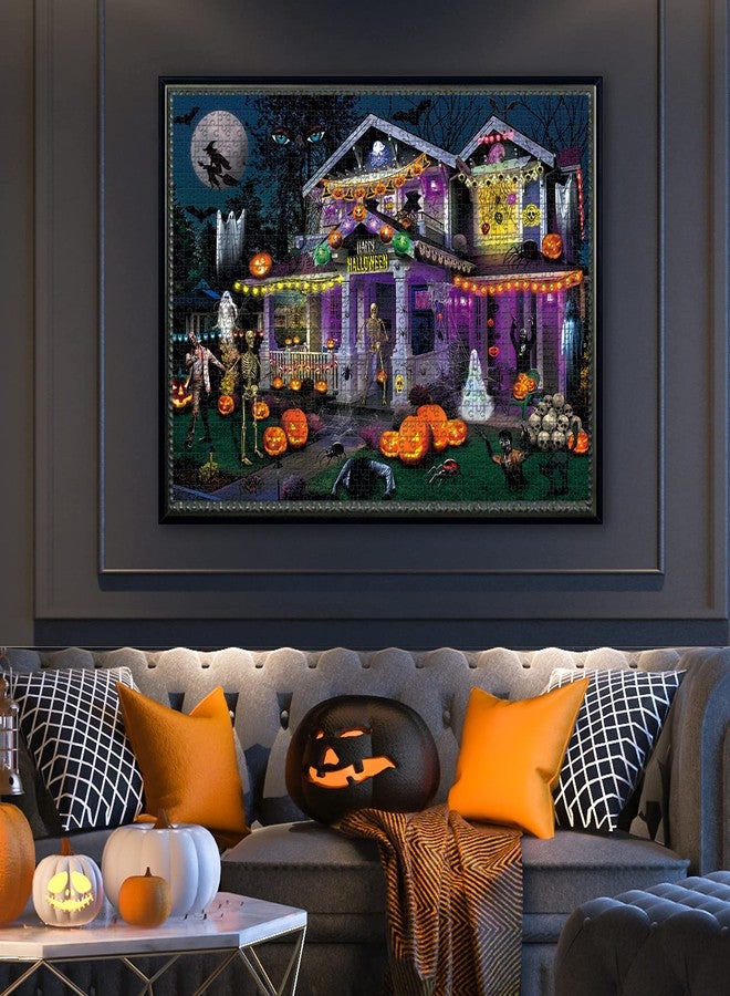 BADUS Halloween Puzzles 1000 Pieces for Adults - 27.5" x 20" (Halloween Haunted House) - Image 3