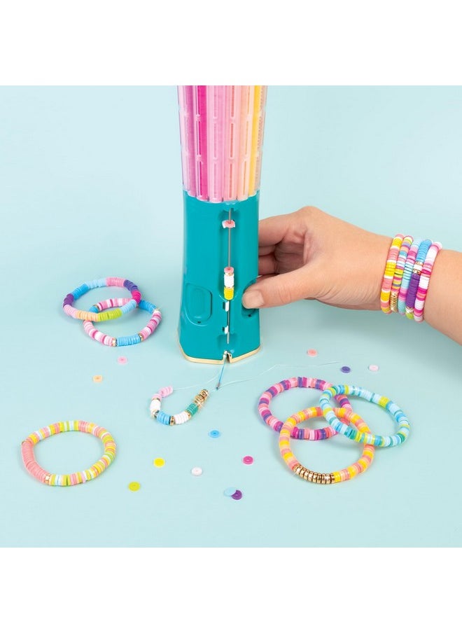 Make It Real Make It Real: Swift Clicks - Heishi Bracelet Maker - 2047pc, DIY Jewelry Craft Kit, Design & Make 23 Bead Bracelets, Rotate-Click-Wear, Girls Kids 8+  - Image 5
