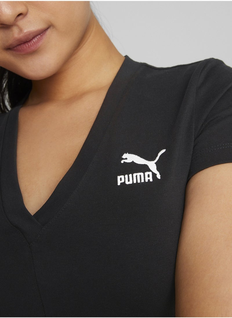 PUMA - Classics Womens Cropped Slim T-shirt - Image 1