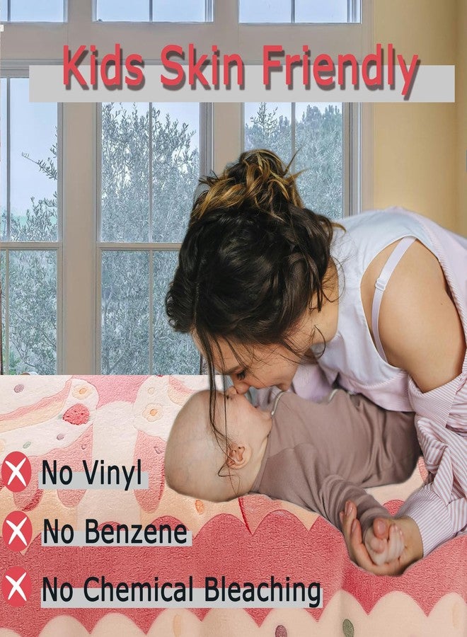 MorroMorn Fleece Twin Fitted Sheet Only, Super Soft Plush Bottom Sheet with 20" Deep Pocket, Pink Kawaii Cute for Girls Kids Teen College Dorm Back to School, No Pillowcases (Rainbow Love, Twin Size) - Image 4