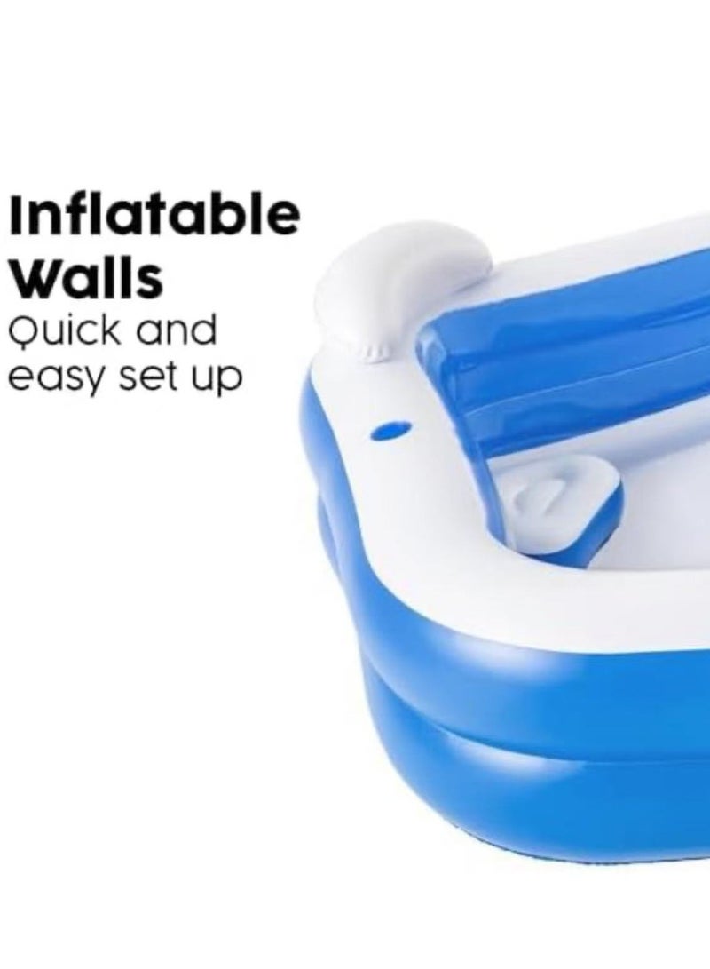 Generic Swimming Pool for Kids Thickened Blow Up Pool Outdoor Inflatable Pool Paddling Pool for Toddlers Backyard Garden Summer Water Party  - Image 5