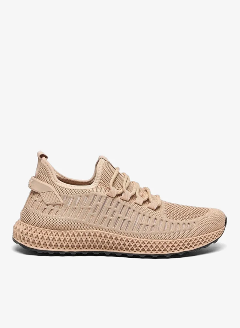 Textured Lace Up Sports Shoes