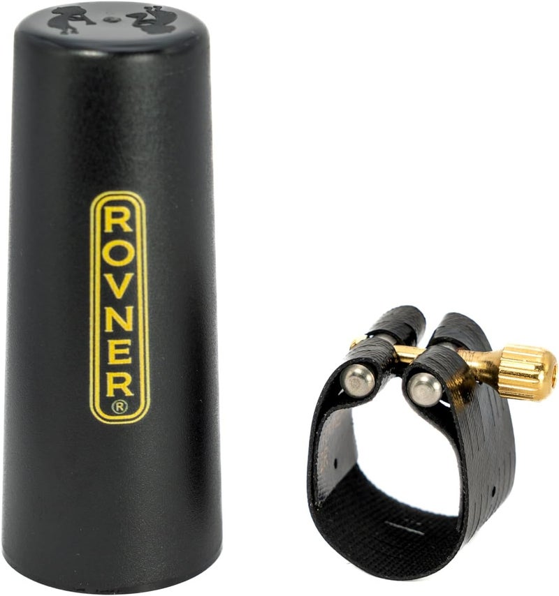 Rovner Ligature & Plastic Cap for Tenor Standard Saxophone - Dark Ligature for Hard Rubber Mouthpiece (2R) - Image 2