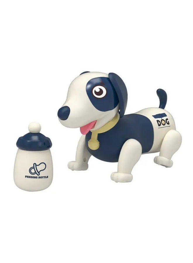 Children's Electric Puppy Electric Touch Bottle Dog Light Concert Walking Induction Toy Baby Early Education Toy-Color:Pink  - Image 3
