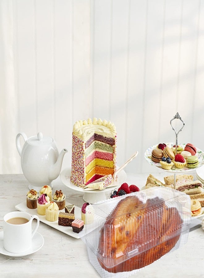 Yiphates 50 Pcs Clear Plastic Hot Dog Container With Hinged Lid 9.06x4.92x3.15" - Loaf and Cheesecake Box for Restaurants, Delivery, Takeout - Image 4