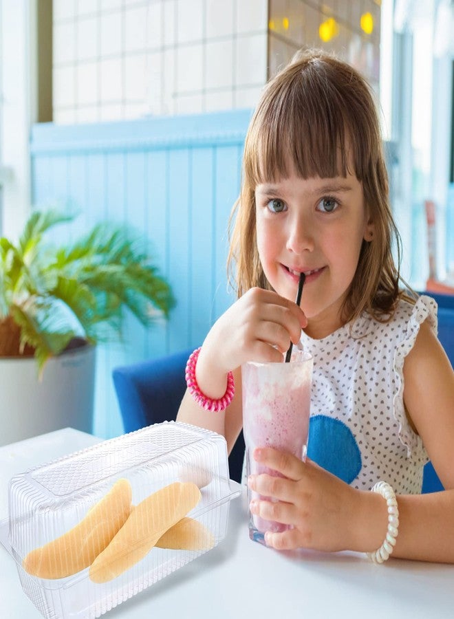 Yiphates 50 Pcs Clear Plastic Hot Dog Container With Hinged Lid 9.06x4.92x3.15" - Loaf and Cheesecake Box for Restaurants, Delivery, Takeout - Image 5