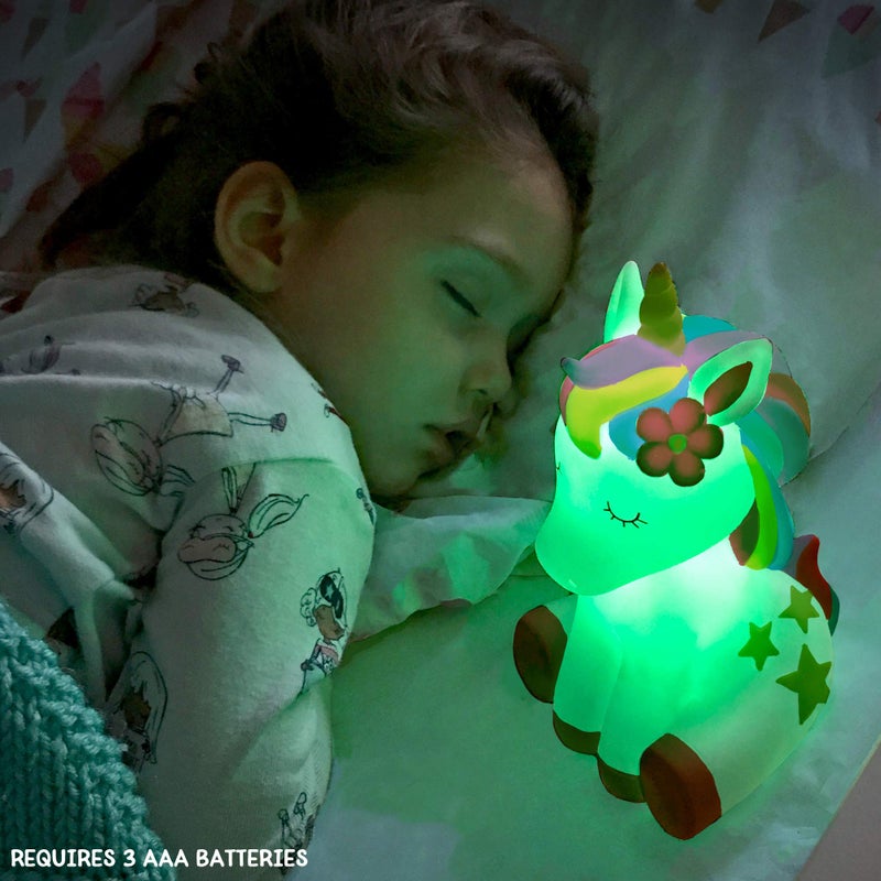 Story Magic Paint Your Own Light-Up Unicorn by Horizon Group USA, Paintable, Batteries Required, Color-Change, LED Night Light - Image 4