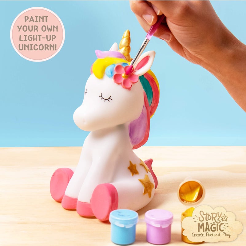 Story Magic Paint Your Own Light-Up Unicorn by Horizon Group USA, Paintable, Batteries Required, Color-Change, LED Night Light - Image 3