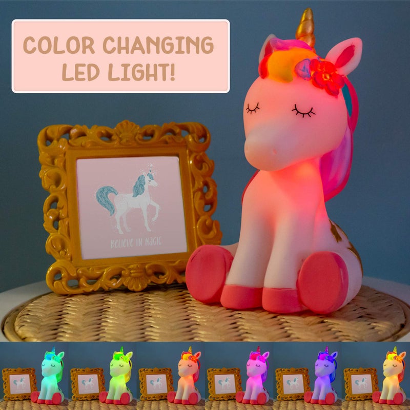 Story Magic Paint Your Own Light-Up Unicorn by Horizon Group USA, Paintable, Batteries Required, Color-Change, LED Night Light - Image 5