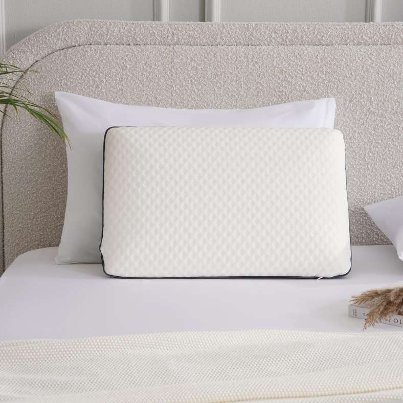 Pan Home Oud Infused Memory Foam Pillow 40x60x13cm - Dark Grey - Image 1